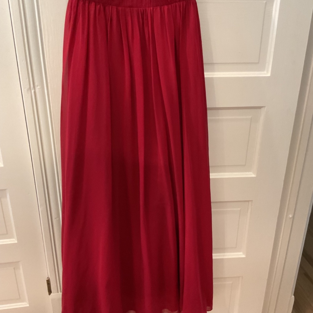 Azazie Red Bridesmaid Dress Size A8 - Picture 6 of 13